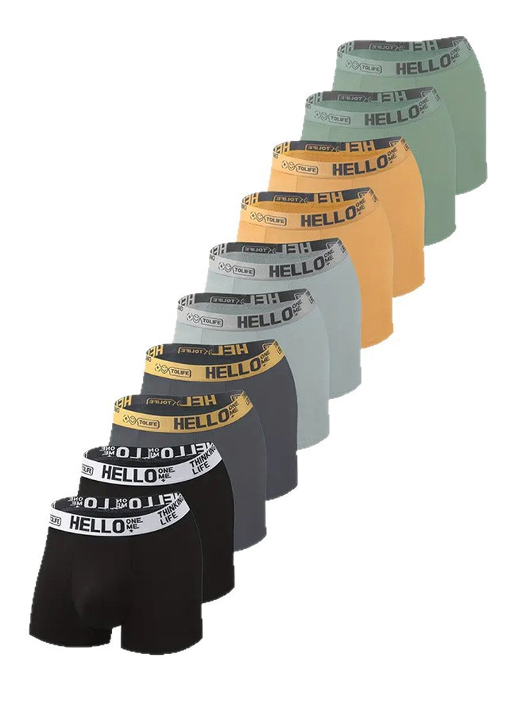10 Pack Men's Comfy Waistband Lightweight & Airy Quick-Dry Mid-Rise Trunks | dmunderwear variant image