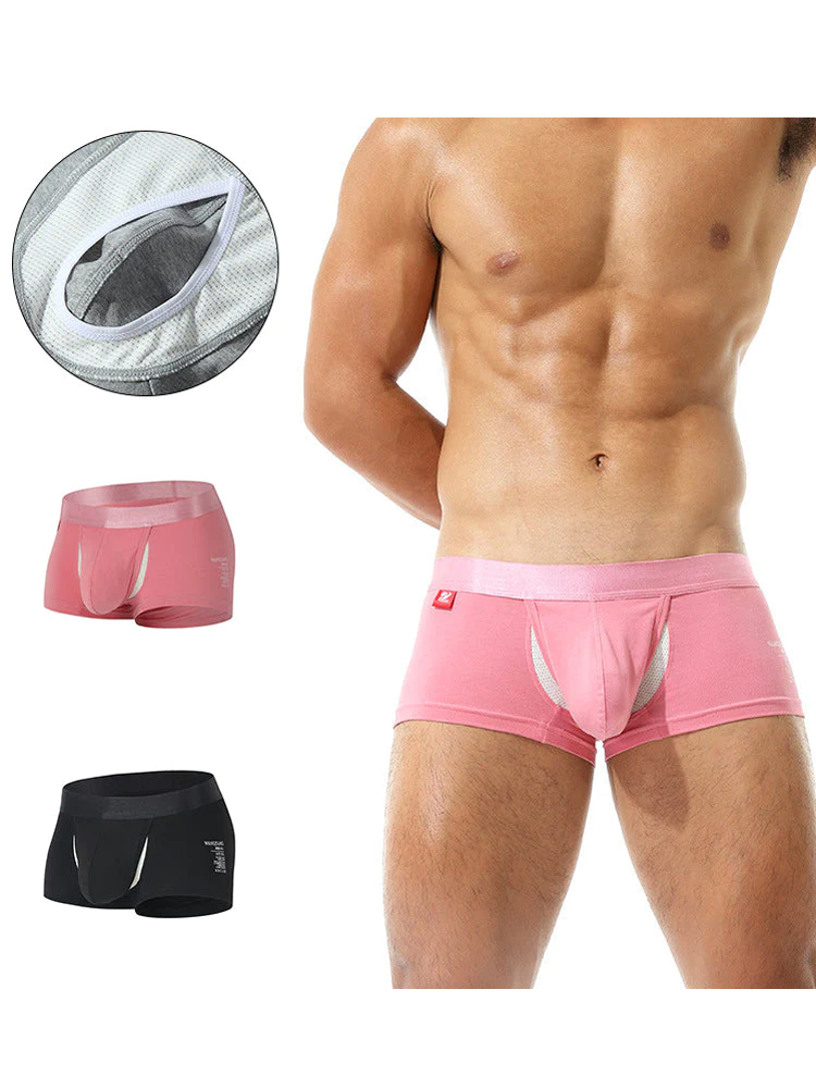 2 Pack Men's Large Pouch Casual Underwear | dmunderwear variant image