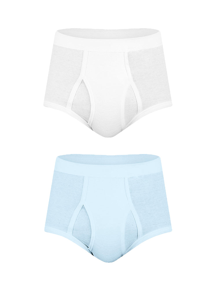 2 Pack Cool Cotton Underwear With Fly | dmunderwear variant image