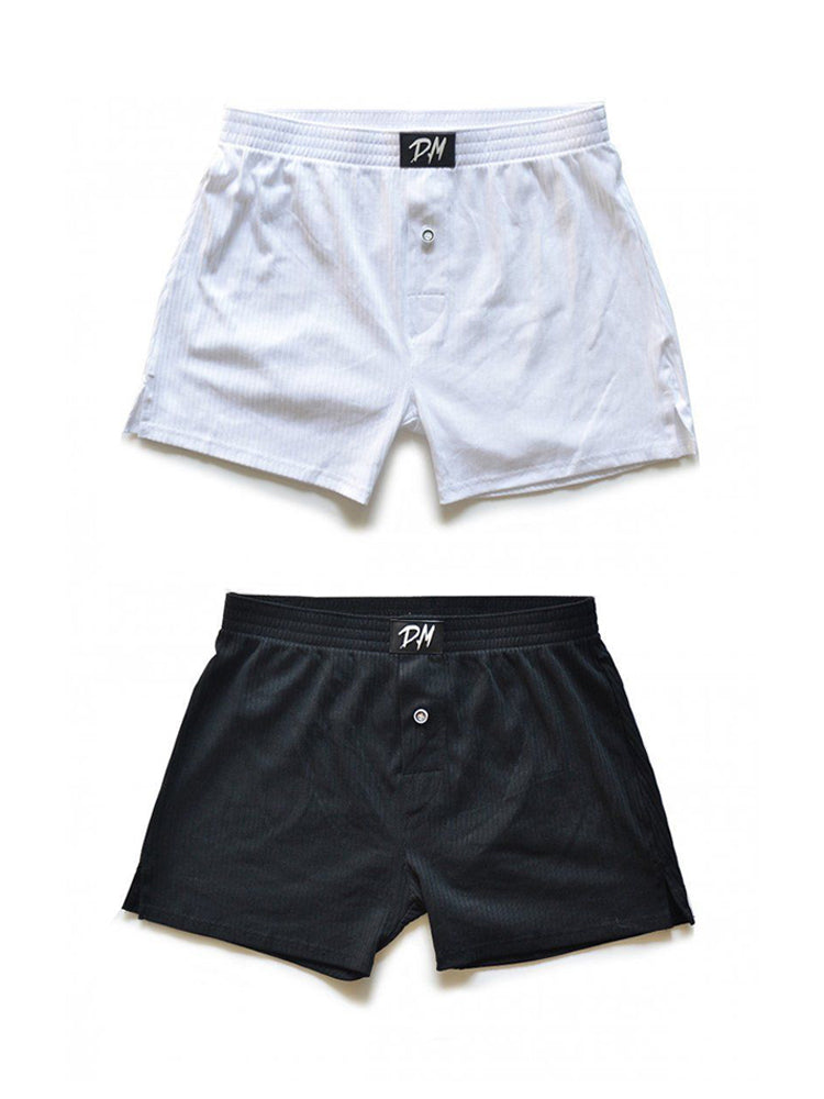 2 Pack Low-Rise Cotton Casual Solid Boxers | dmunderwear variant image