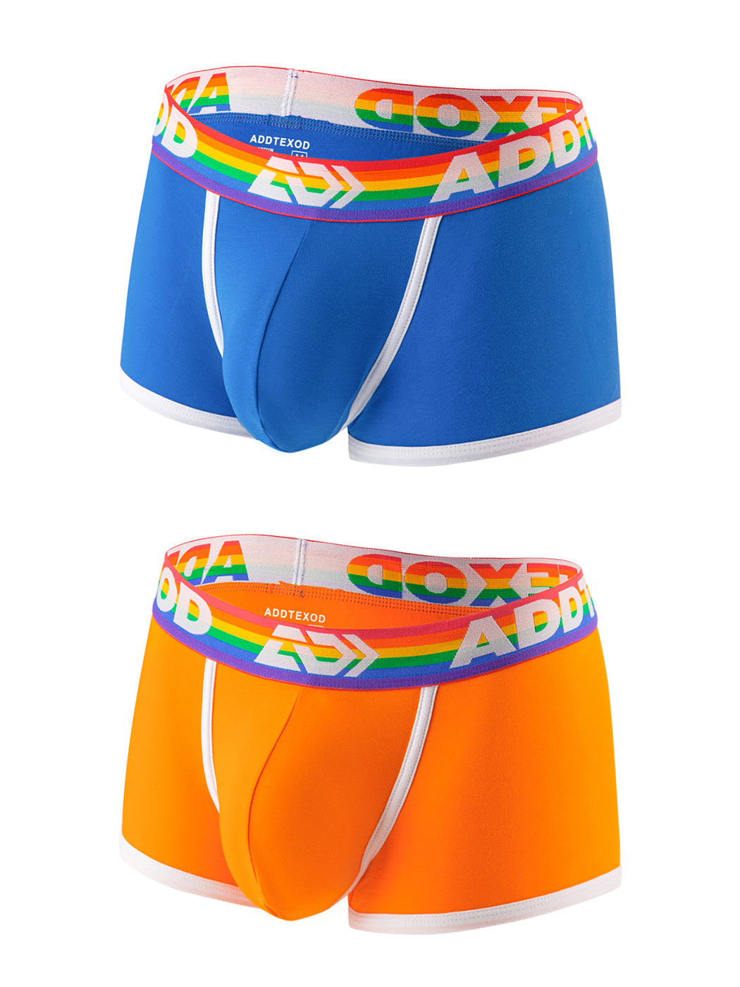 2 Pack Men's Large Pouch Rainbow Trunks | dmunderwear variant image
