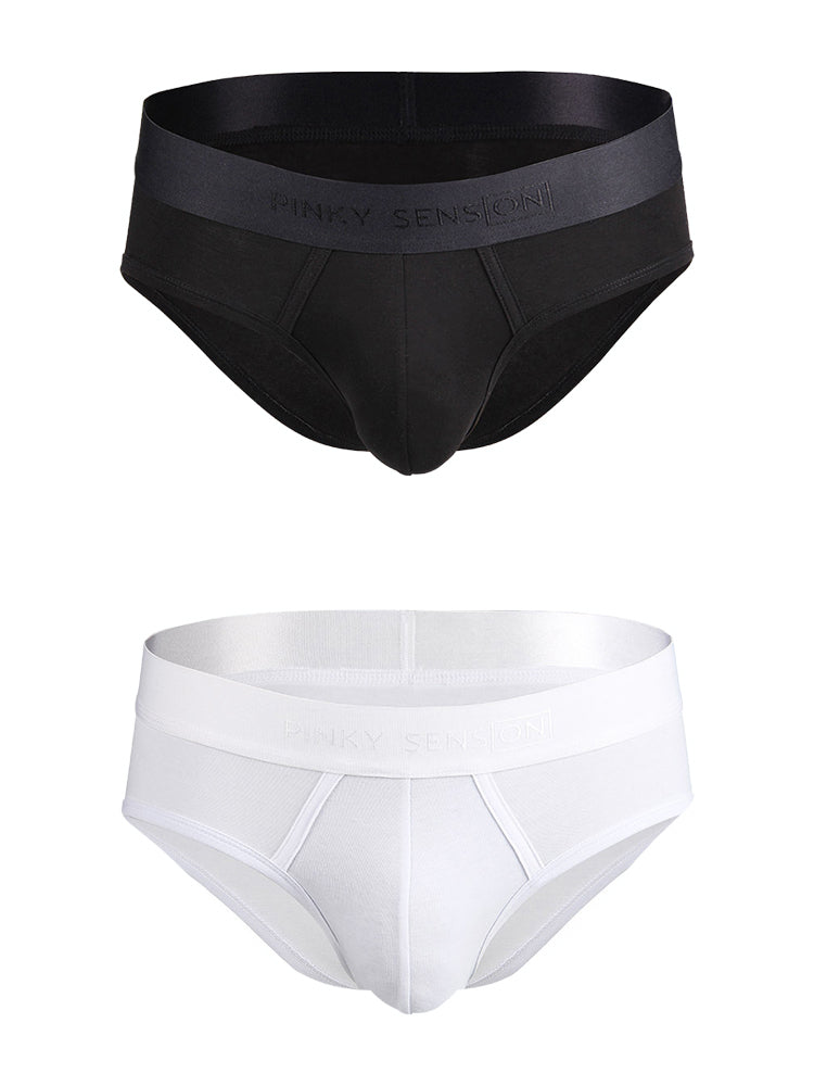 2 Pack Men's Lightweight Cotton Pouch Briefs | dmunderwear variant image