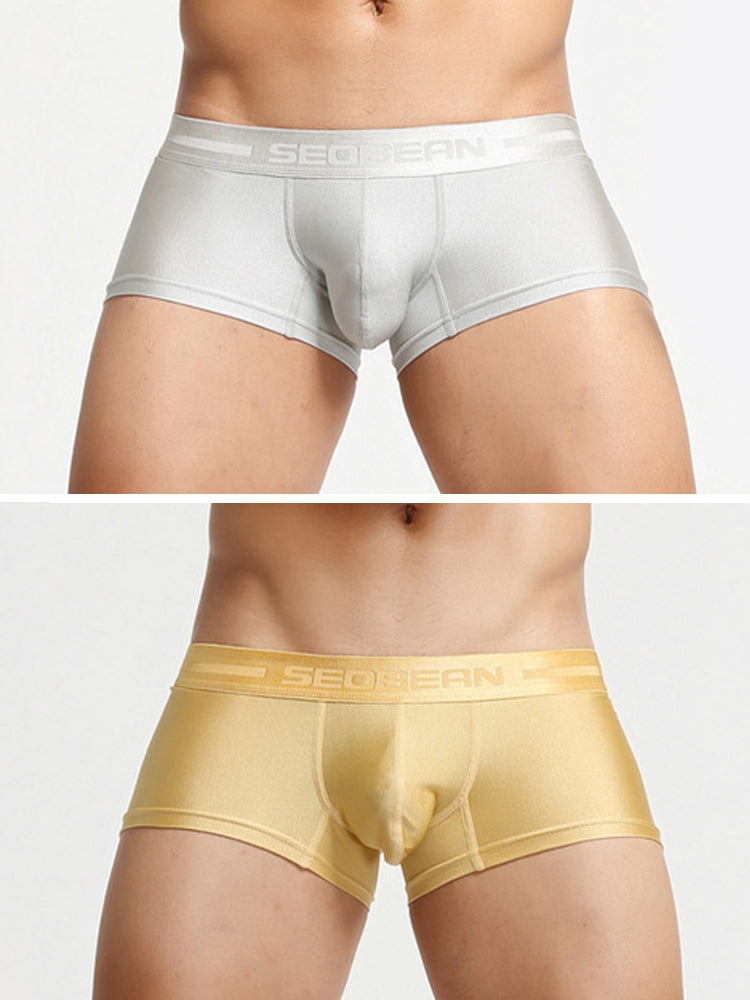 2 Pack Men's Lustrous Metallic Trunks | dmunderwear variant image
