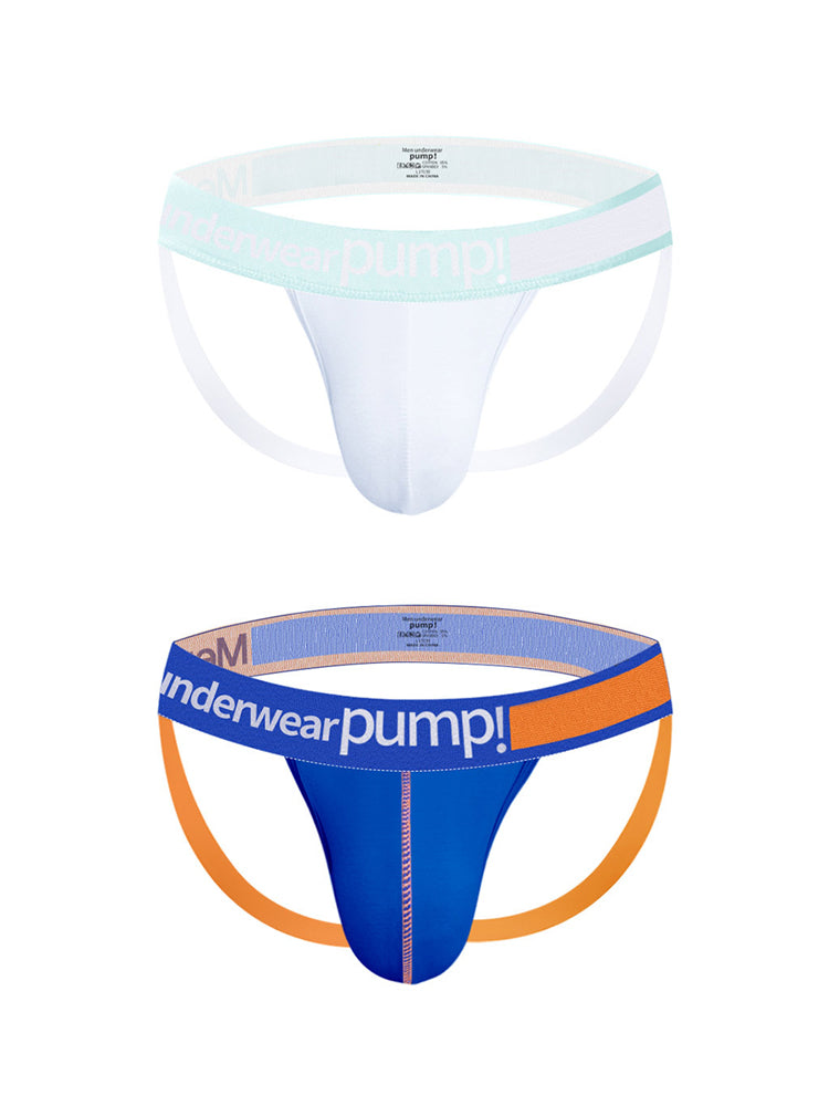 2 Pack Men's 3D Pouch Open-Back Jockstraps | dmunderwear variant image