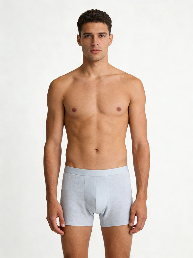 2 Pack Men's Anti-Chafing Mid-Rise Breathable Soft Boxer Briefs | dmunderwear