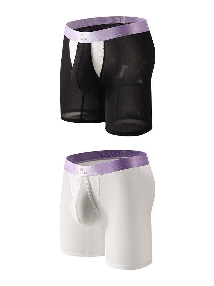 2 Pack Men's Anti-Chafing Side Vent & Separate Pouch Midway Briefs | dmunderwear variant image