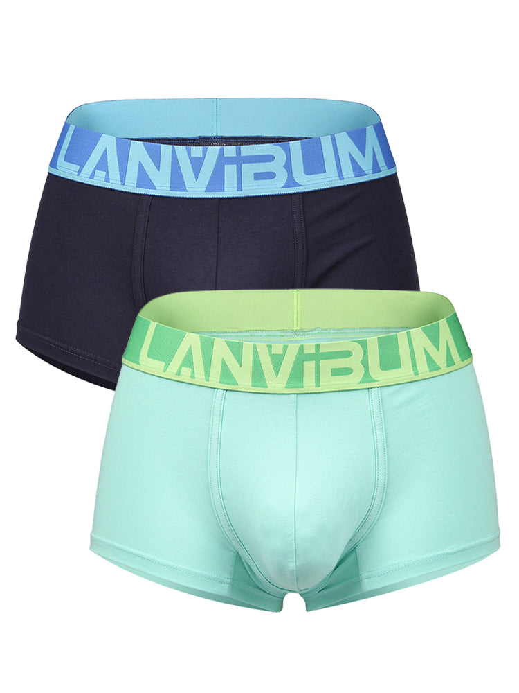 2 Pack Men's Breathable Big Pouch Trunks | dmunderwear variant image