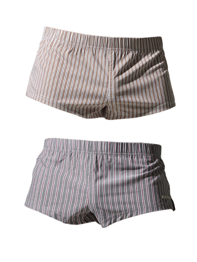 2 Pack Men's Breathable Cotton Classic Pinstripe Home Shorts | dmunderwear variant image