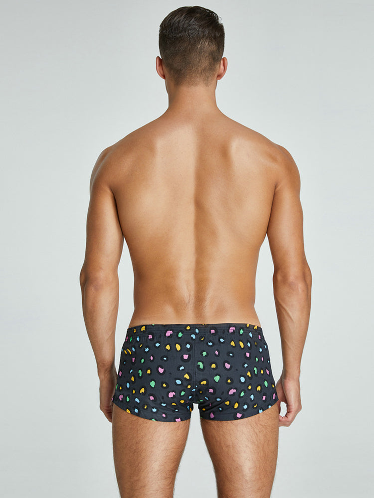 2 Pack Men's Breathable Cotton Printed Low-Rise Seamless Comfort Trunks | dmunderwear detail image 18