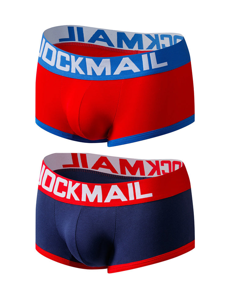 2 Pack Men's Breathable Cotton Skin-Friendly Sexy Low-Rise & Revealing Jockstraps | dmunderwear variant image
