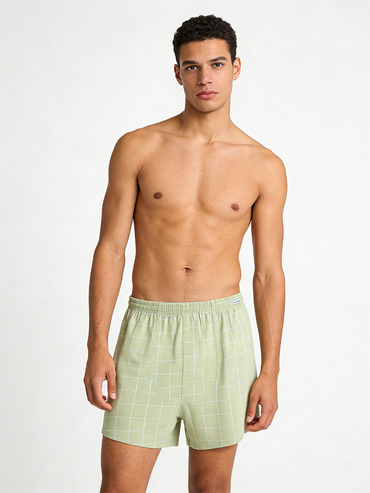 2 Pack Men's Breathable Day-Long Comfort Skin-Friendly Loungewear Shorts | dmunderwear detail image 1