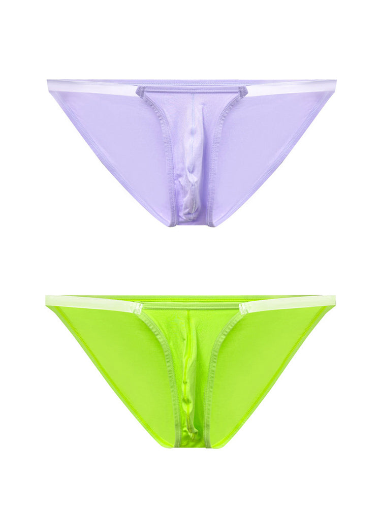 2 Pack Men's Breathable Low-Rise Ultra-Soft Modal Bikini | dmunderwear variant image