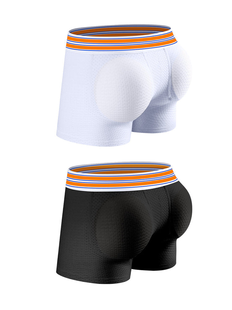 2 Pack Men's Breathable Mesh Butt-Lifting 3D Enhancing Design Seamless Shapewear | dmunderwear variant image
