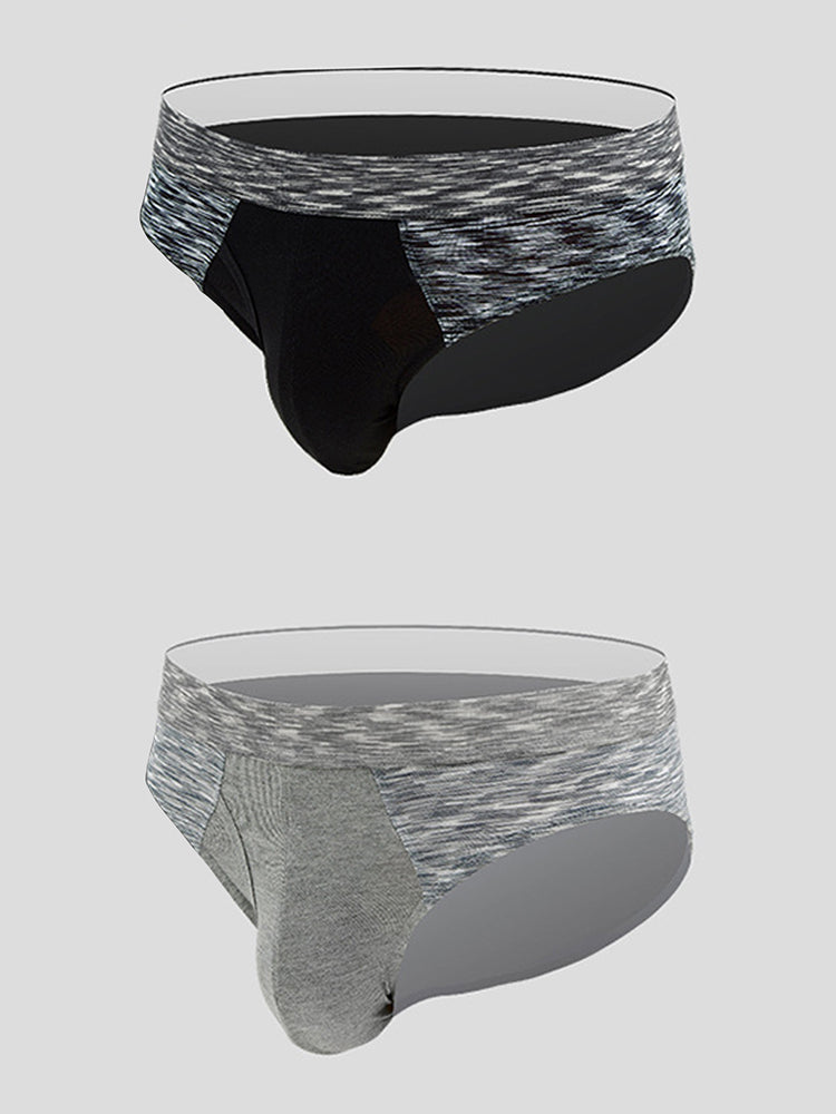 2 Pack Men's Breathable Spell Color Butt Lifting Briefs | dmunderwear variant image