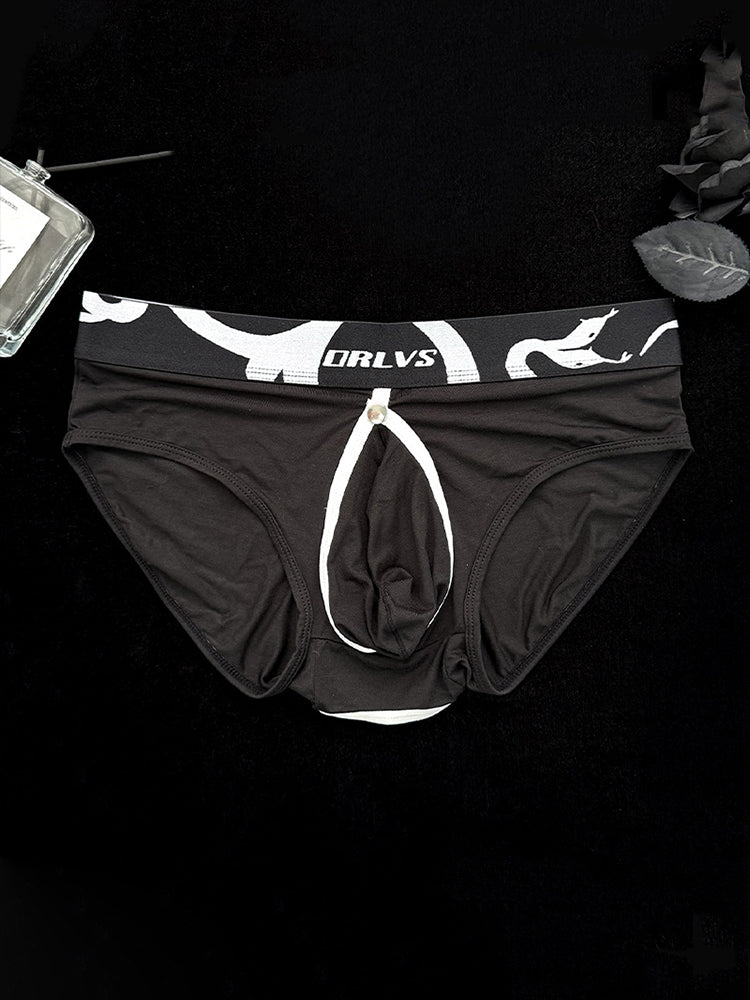 2 Pack Men's Detachable Pouch Open-Crotch Breathable Modal Soft Briefs | dmunderwear detail image 10