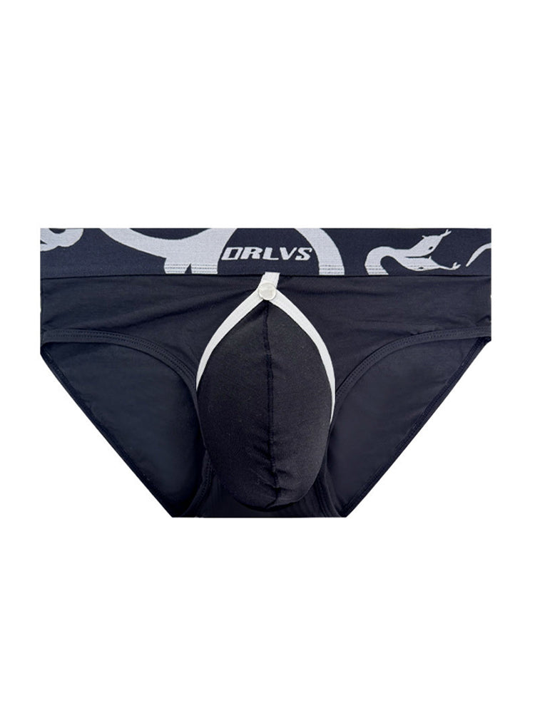 2 Pack Men's Detachable Pouch Open-Crotch Breathable Modal Soft Briefs | dmunderwear detail image 17
