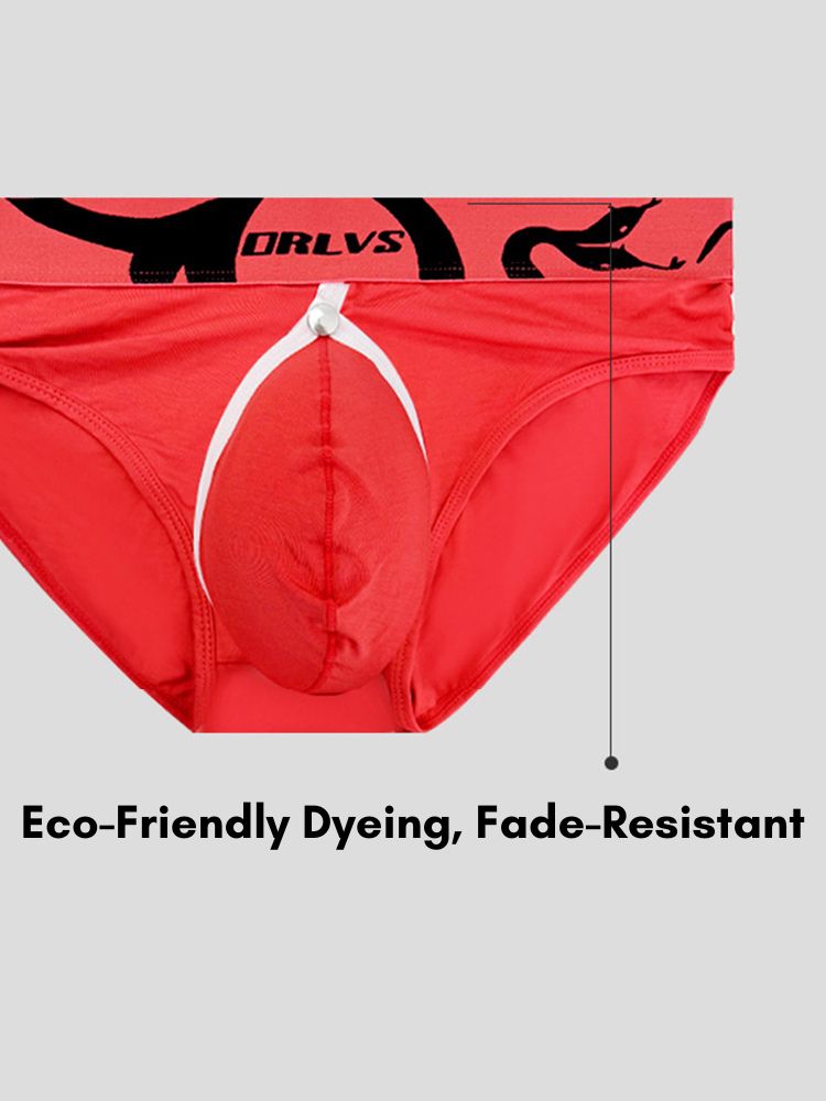 2 Pack Men's Detachable Pouch Open-Crotch Breathable Modal Soft Briefs | dmunderwear detail image 4
