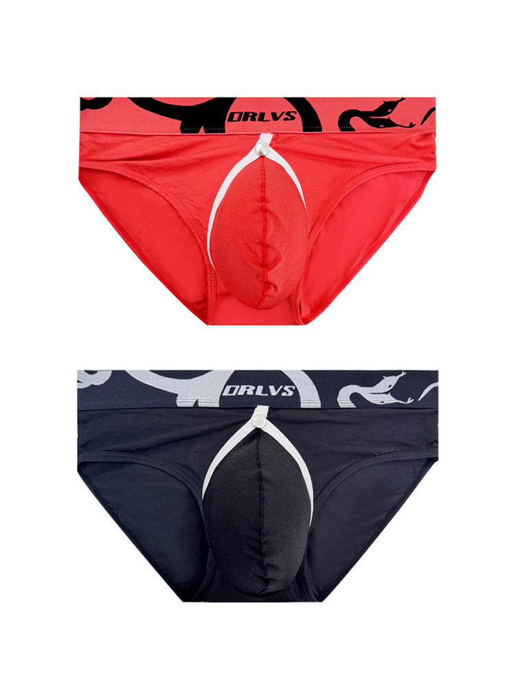 2 Pack Men's Detachable Pouch Open-Crotch Breathable Modal Soft Briefs | dmunderwear detail image 8