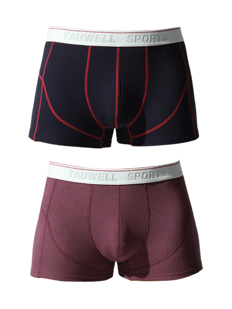 2 Pack Men's Mid-Rise Solid Color Seamless Soft & Comfort Stretch Fit Trunks | dmunderwear detail image 12
