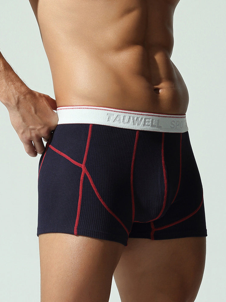 2 Pack Men's Mid-Rise Solid Color Seamless Soft & Comfort Stretch Fit Trunks | dmunderwear detail image 20