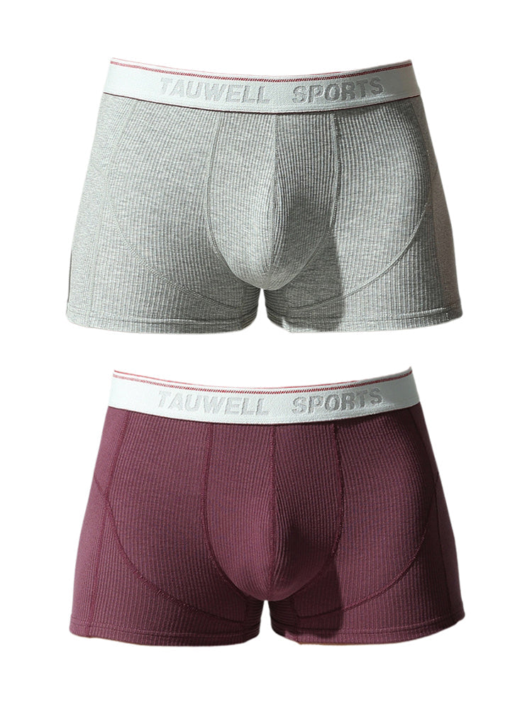 2 Pack Men's Mid-Rise Solid Color Seamless Soft & Comfort Stretch Fit Trunks | dmunderwear detail image 7