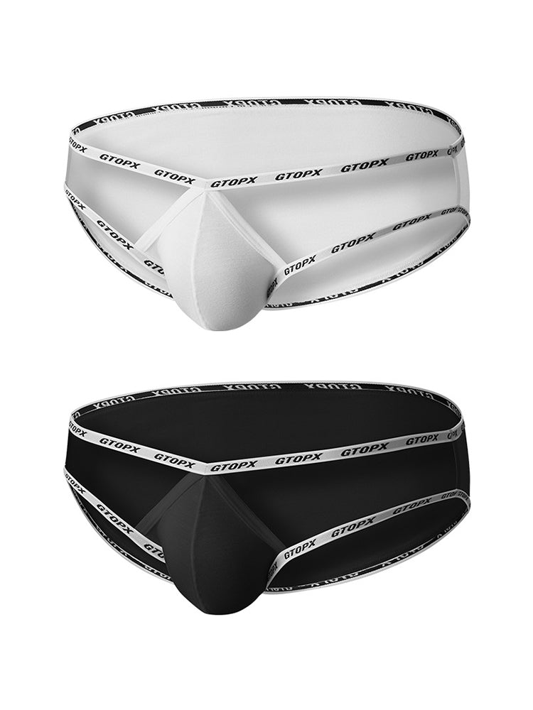 2 Pack Men's Ice Silk Breathable Cooling Touch Anti-Odor Daily Stretch Bikini | dmunderwear variant image