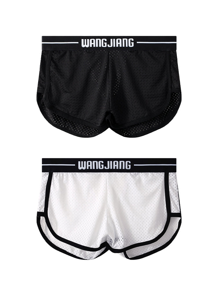 2 Pack Men's Ice Silk Loose-Fit Home Sleep Mesh Breathable Boxer Shorts | dmunderwear variant image