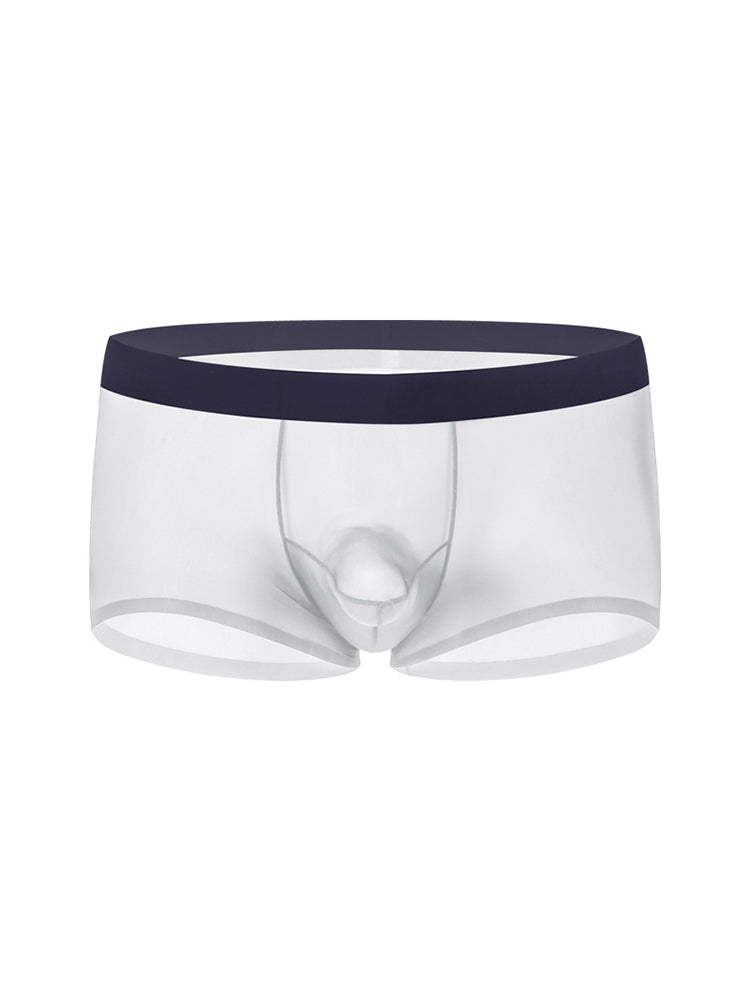 2 Pack Men's Ice Silk Separated Pouch Breathable Stretch Fit Trunks | dmunderwear detail image 12