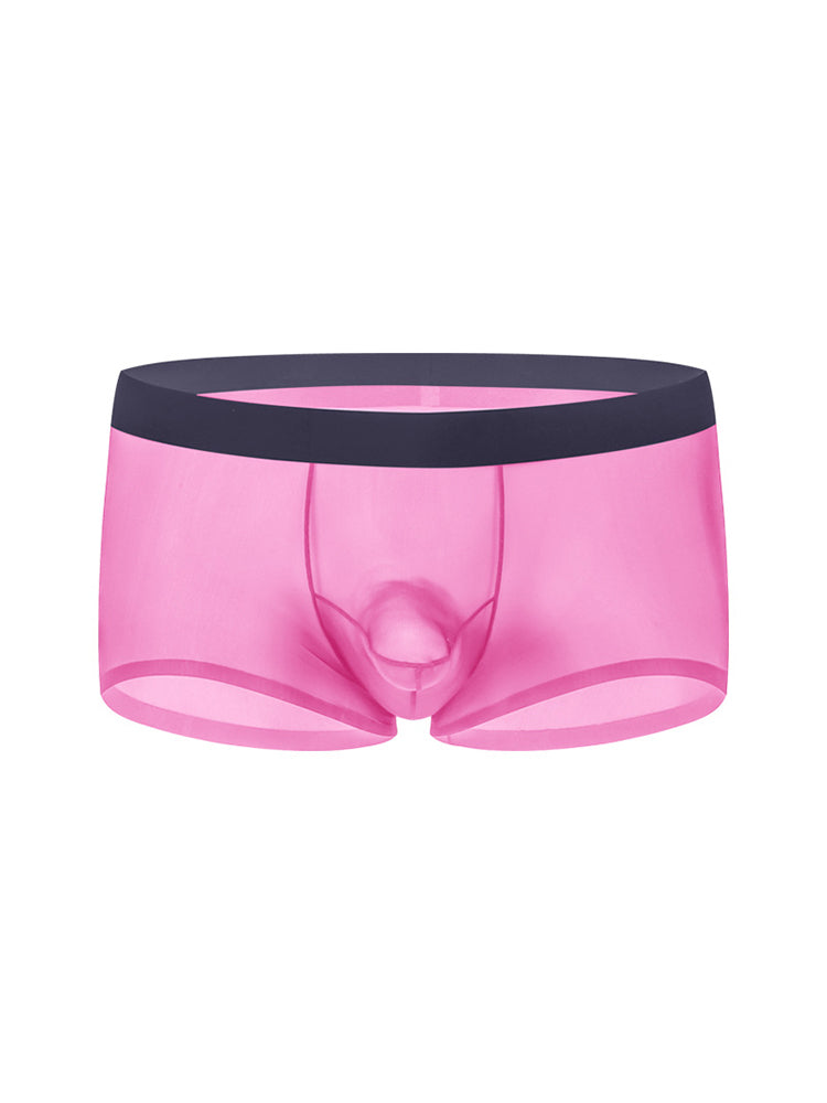2 Pack Men's Ice Silk Separated Pouch Breathable Stretch Fit Trunks | dmunderwear detail image 17