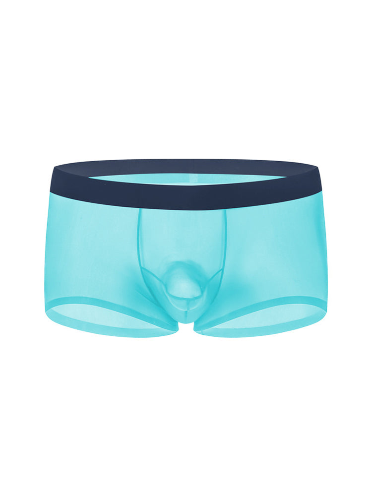 2 Pack Men's Ice Silk Separated Pouch Breathable Stretch Fit Trunks | dmunderwear detail image 18