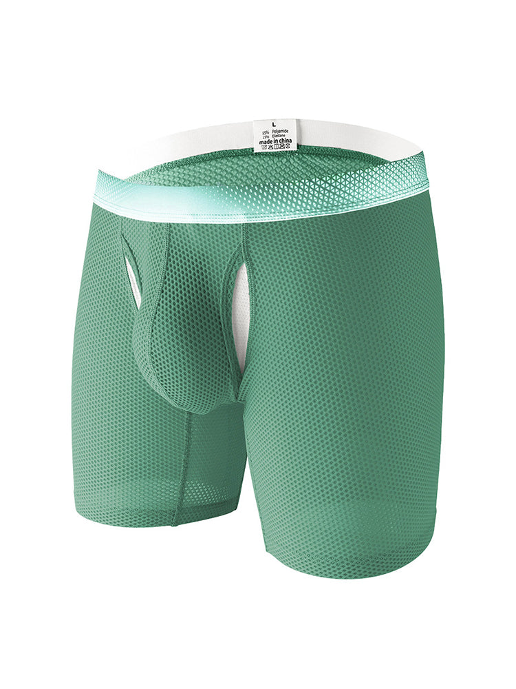 2 Pack Men's Ice Silk Ultra-Soft Mesh Breathable Cooling Comfort Midway Briefs | dmunderwear detail image 1