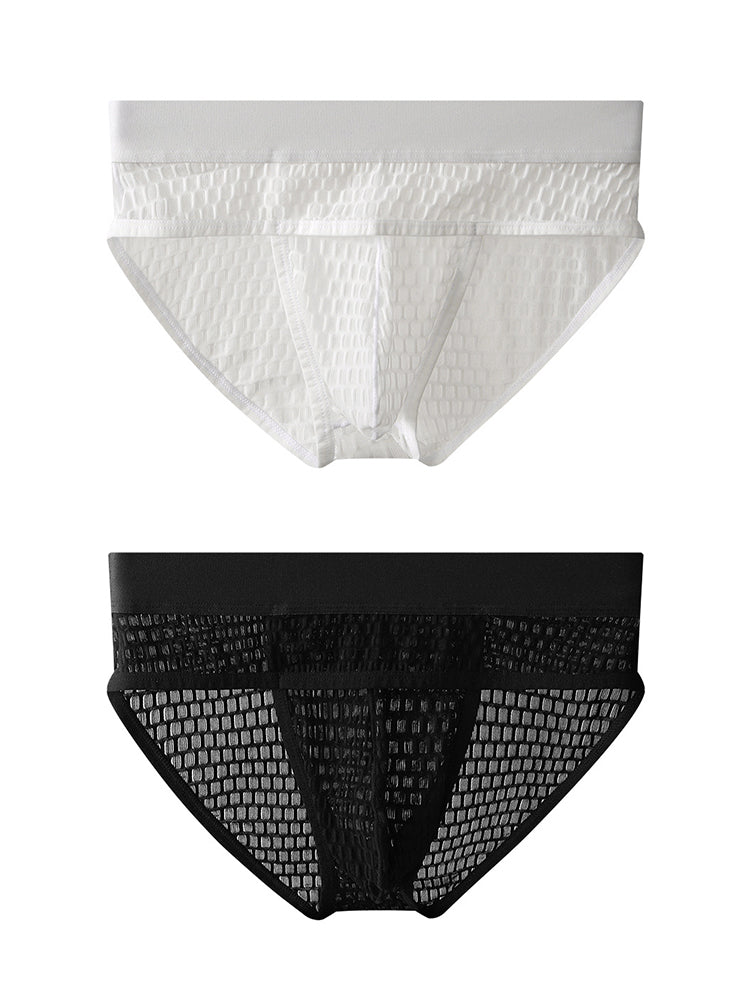 2 Pack Men's Lace Breathable Briefs | dmunderwear variant image