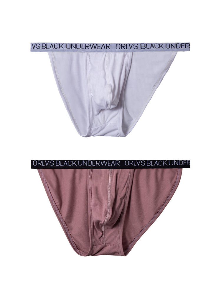2 Pack Men's Soft Modal Bikini with U-Shaped Pouch and Stretch Waistband | dmunderwear detail image 8