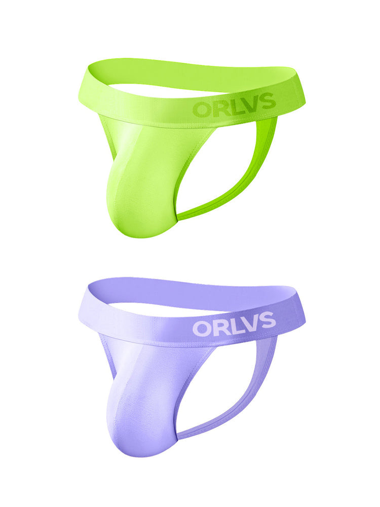 2 Pack Men's Large Pouch Enhancing Modal Breathable Thong | dmunderwear variant image