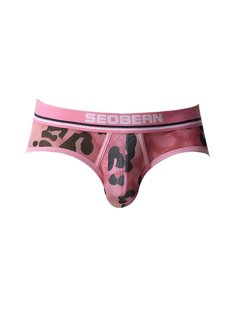 2 Pack Men's Leopard print Sexy Anti-Chafing Comfy Waistband Sporty Cut Bikini | dmunderwear detail image 1