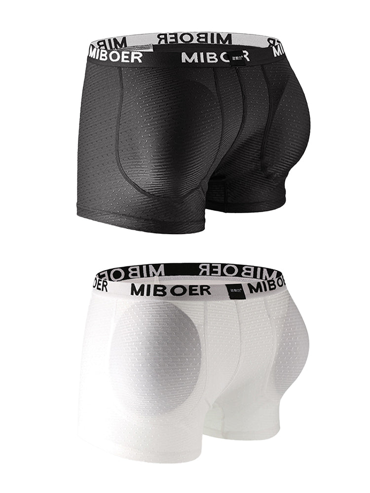 2 Pack Men's Lifting Breathable with Removable Foam Butt Pads Shapewear | dmunderwear variant image