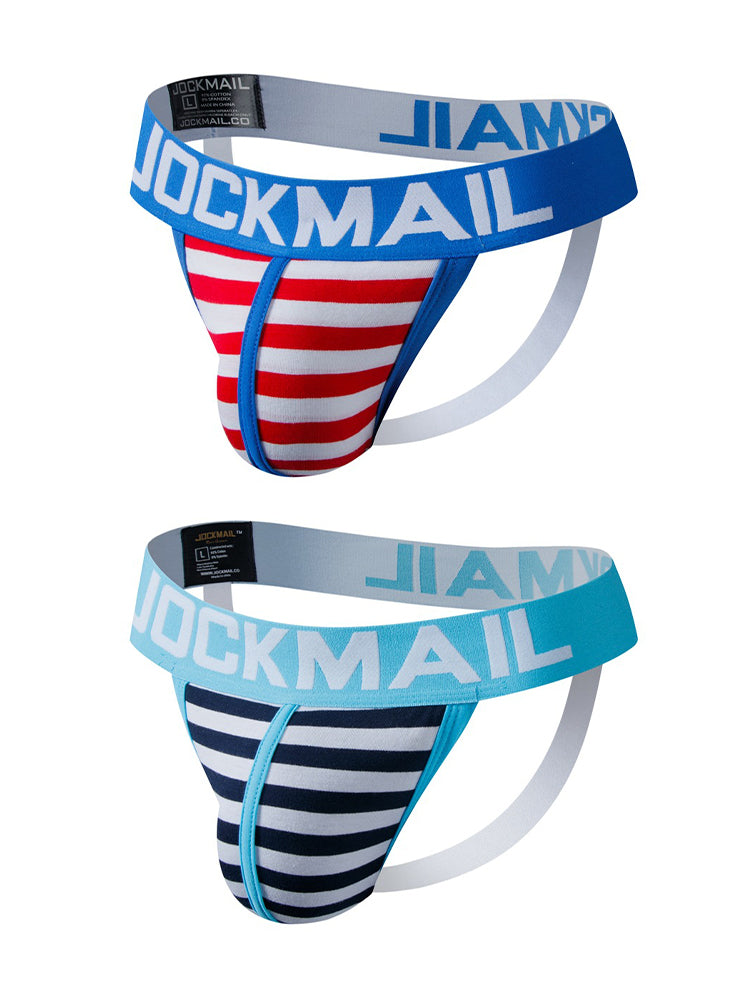 2 Pack Men's Lightweight & Airy Comfy Waistband Stretch Silky Touch Jockstraps | dmunderwear variant image