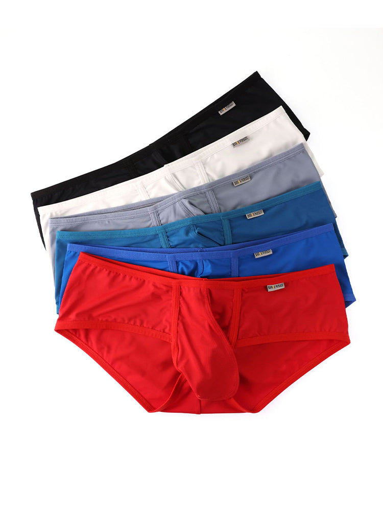 2 Pack Men's Low-Rise Contoured Pouch Stretch Fit Sporty Cut Trunks | dmunderwear detail image 14