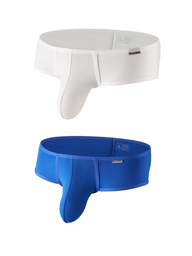 2 Pack Men's Low-Rise Contoured Pouch Stretch Fit Sporty Cut Trunks | dmunderwear variant image