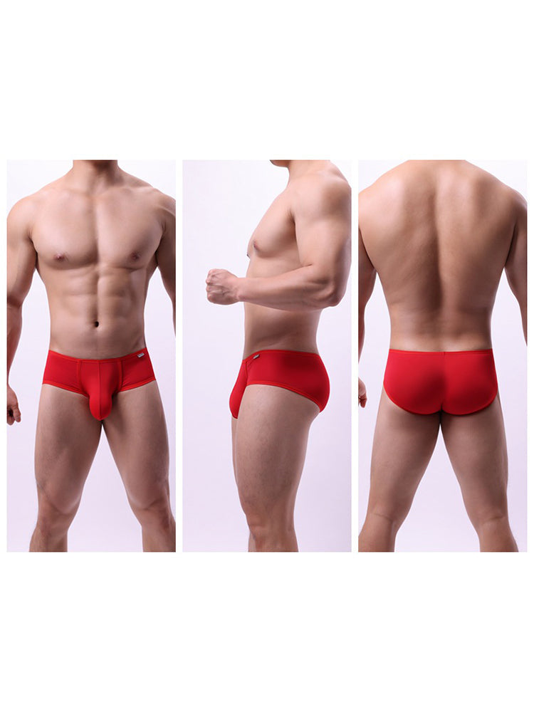 2 Pack Men's Low-Rise Contoured Pouch Stretch Fit Sporty Cut Trunks | dmunderwear detail image 4