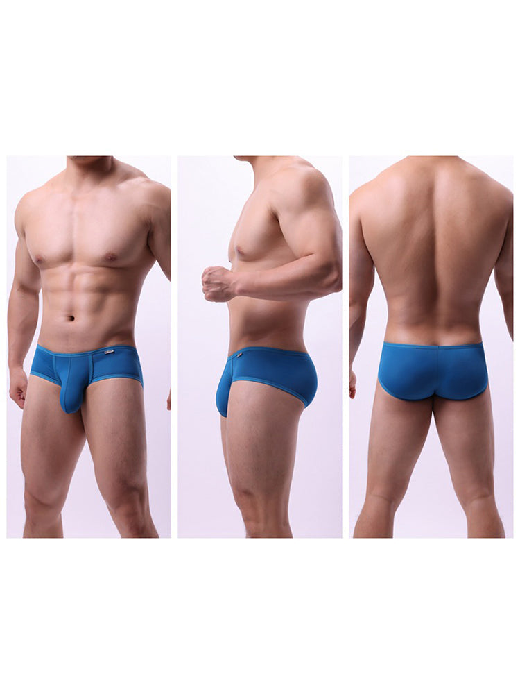2 Pack Men's Low-Rise Contoured Pouch Stretch Fit Sporty Cut Trunks | dmunderwear detail image 9