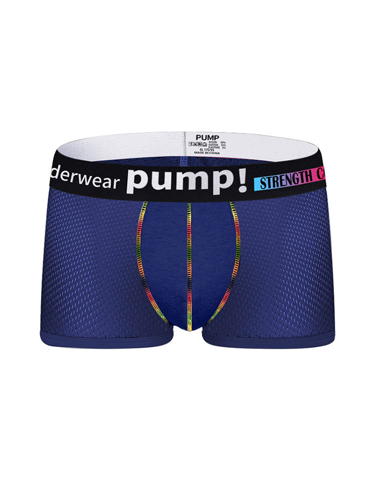 2 Pack Men's Athletic Mesh Trunks with Sculpted Pouch and Stretch Fit | dmunderwear detail image 1