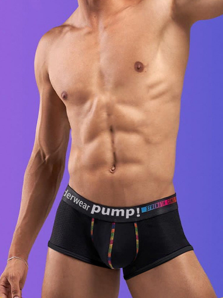 2 Pack Men's Athletic Mesh Trunks with Sculpted Pouch and Stretch Fit | dmunderwear detail image 10