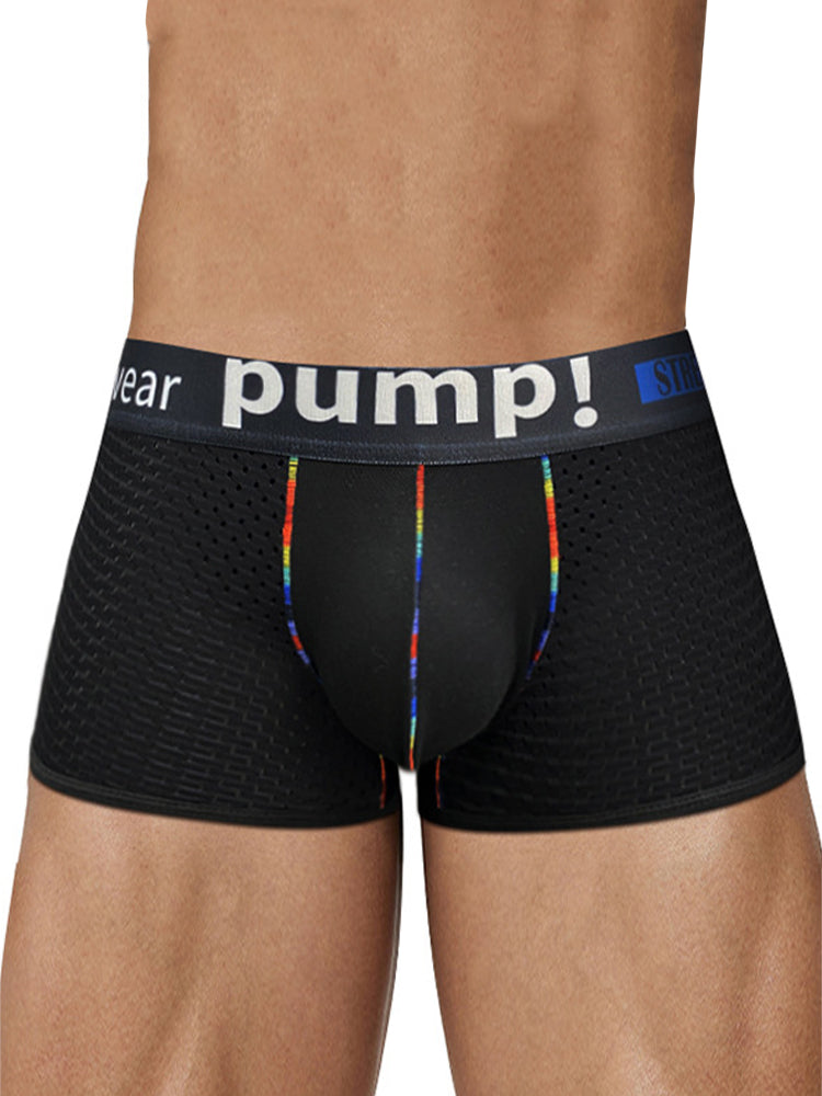 2 Pack Men's Athletic Mesh Trunks with Sculpted Pouch and Stretch Fit | dmunderwear detail image 11