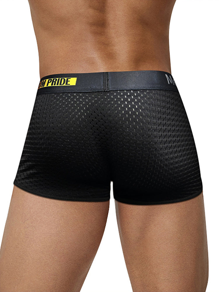 2 Pack Men's Athletic Mesh Trunks with Sculpted Pouch and Stretch Fit | dmunderwear detail image 14