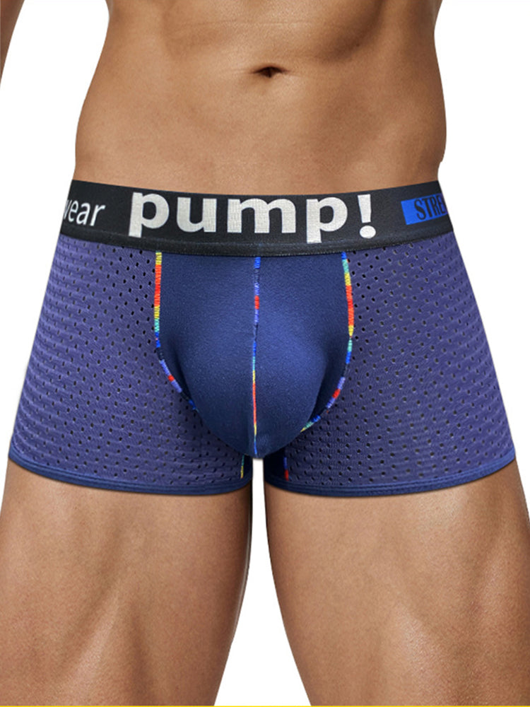 2 Pack Men's Athletic Mesh Trunks with Sculpted Pouch and Stretch Fit | dmunderwear detail image 16