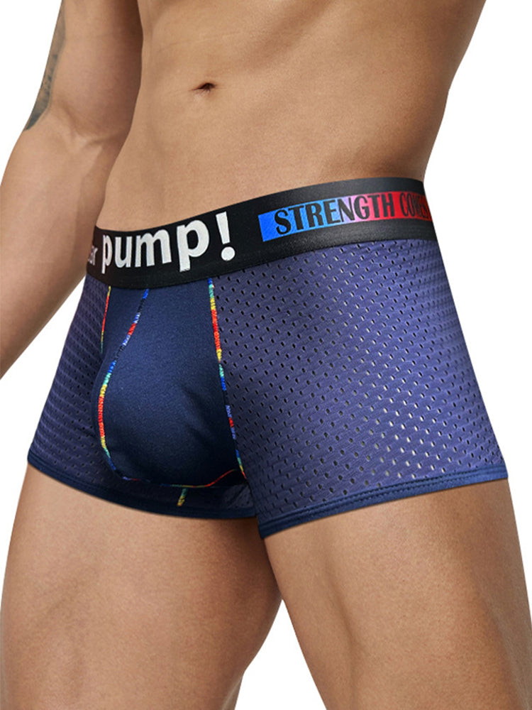 2 Pack Men's Athletic Mesh Trunks with Sculpted Pouch and Stretch Fit | dmunderwear detail image 17