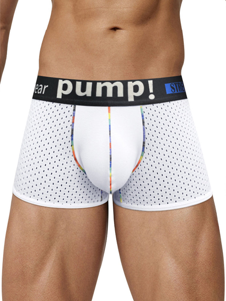2 Pack Men's Athletic Mesh Trunks with Sculpted Pouch and Stretch Fit | dmunderwear detail image 19