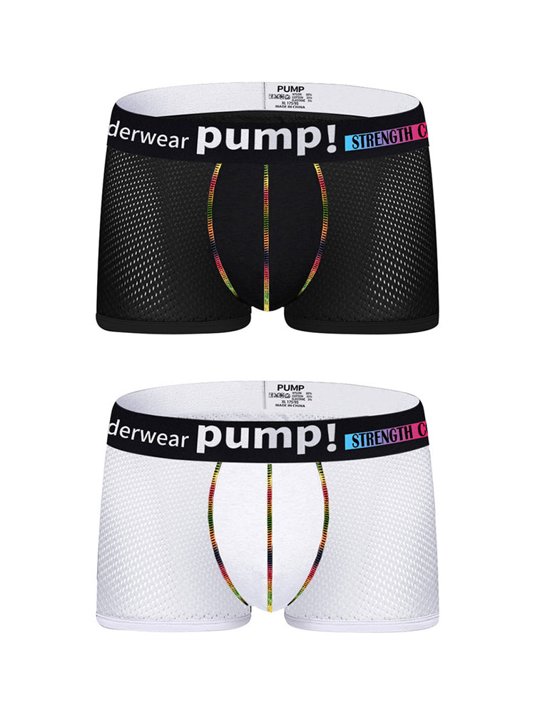 2 Pack Men's Athletic Mesh Trunks with Sculpted Pouch and Stretch Fit | dmunderwear variant image