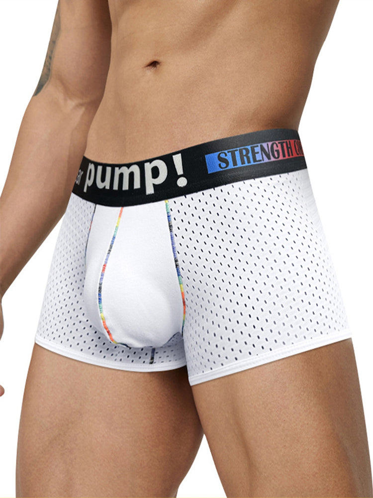2 Pack Men's Athletic Mesh Trunks with Sculpted Pouch and Stretch Fit | dmunderwear detail image 20